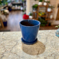 6" Tapered Blue Vase Pottery