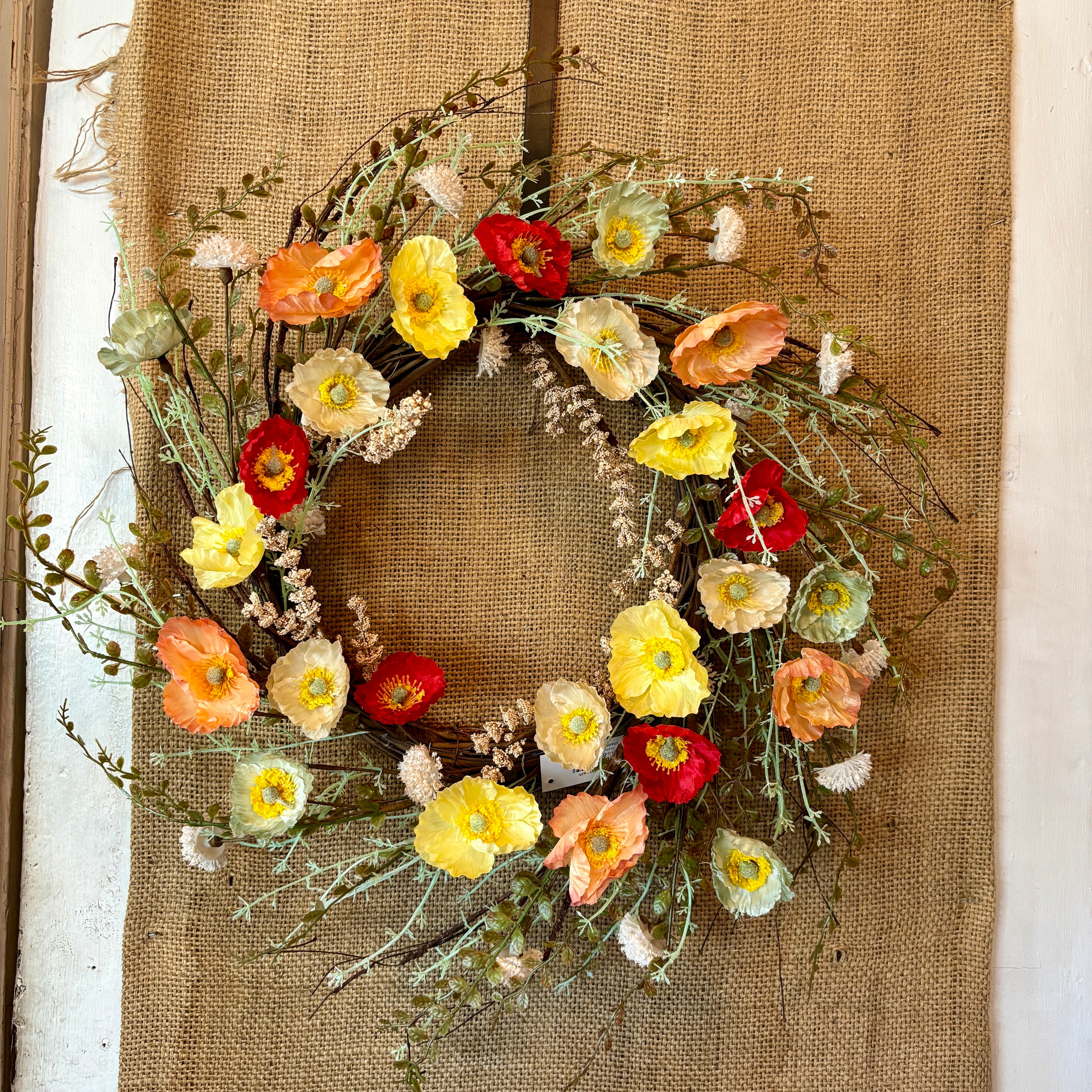Poppy Wreath 24"