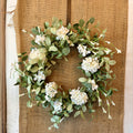 Sage Eucalyptus And White Flower Wreath 20"