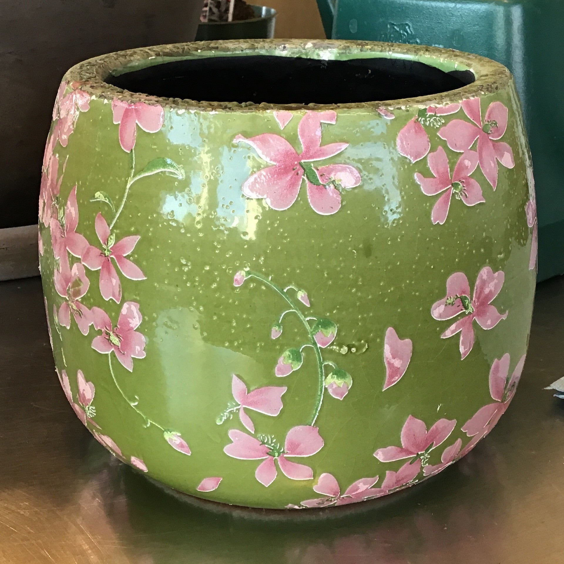 Green Pink Floral 5” - C4536