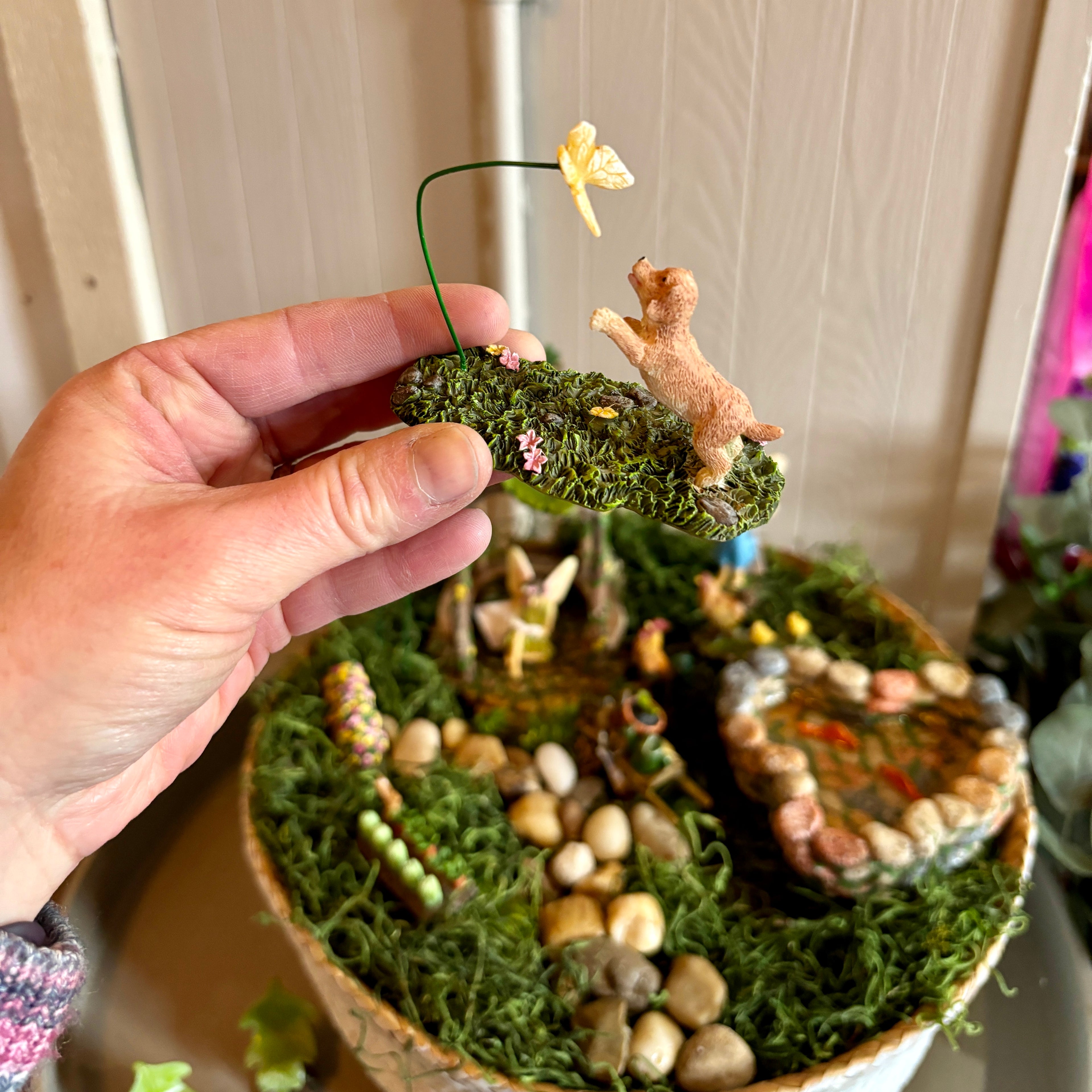 Fairy Garden Puppy & Butterfly
