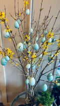 Forsythia Vase With Easter Eggs