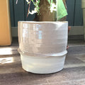 Ceramic Beige Valley Pot 2 Colors 6.75 X 6.25