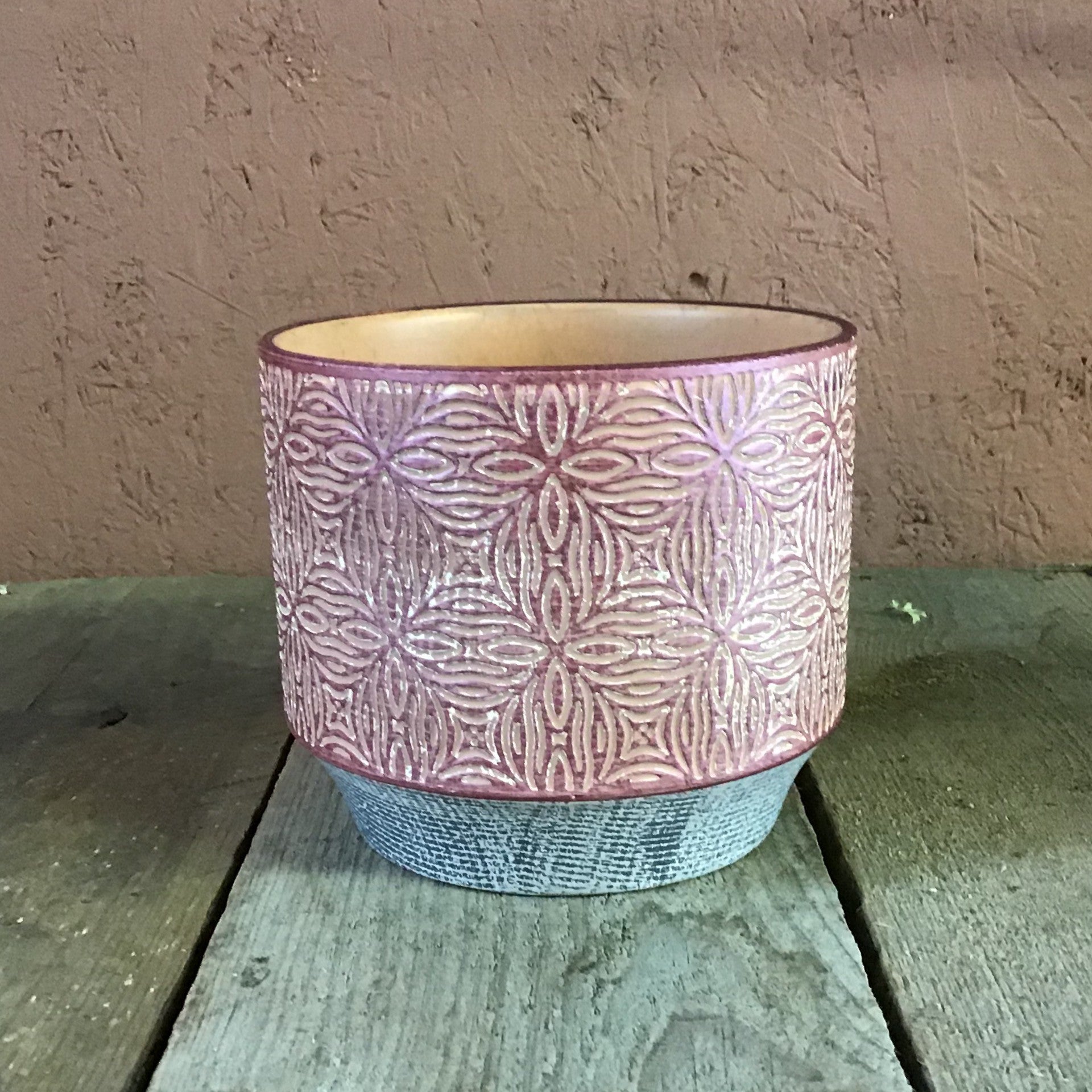 Pink And Gold Ceramic Pot