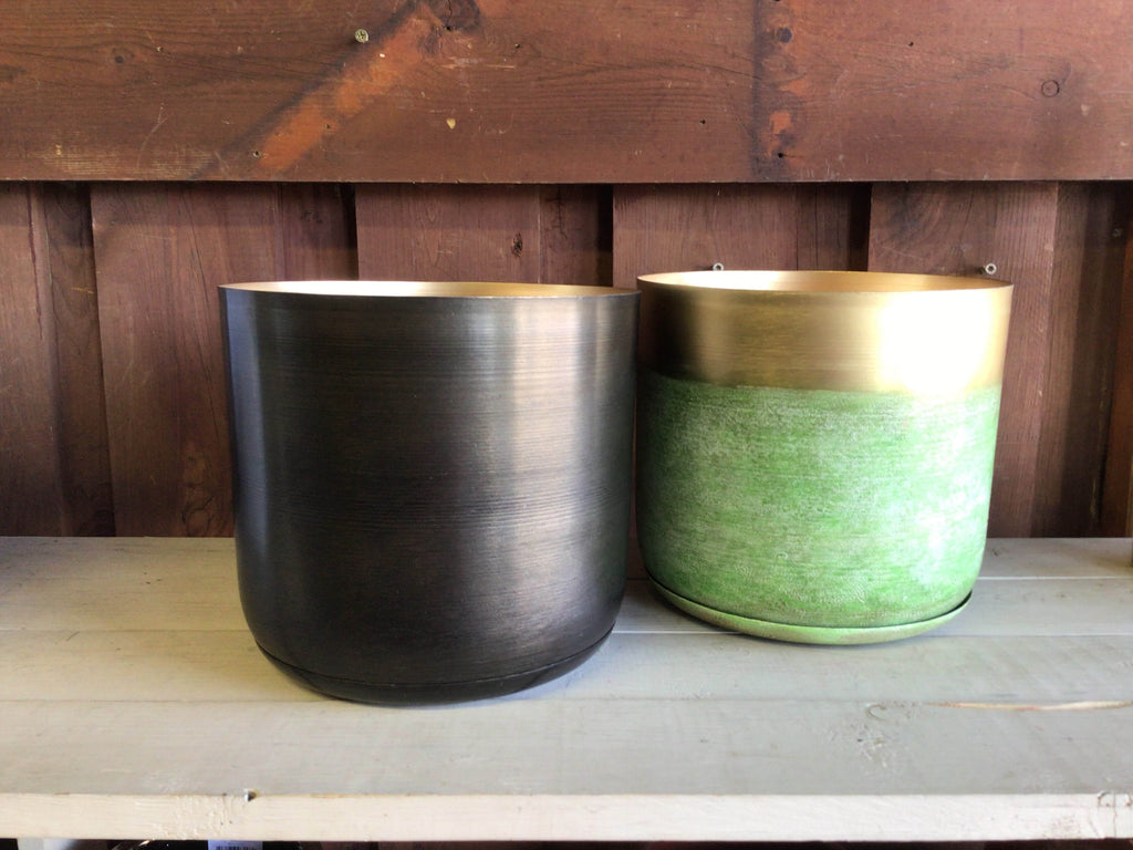 Chive Large Joe Metal Pot - Green Gold