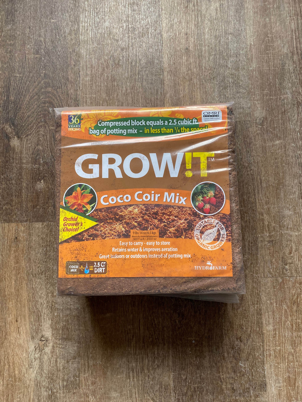Grow!T Coco Coir - Coco Coir 2.5 cuft Brick